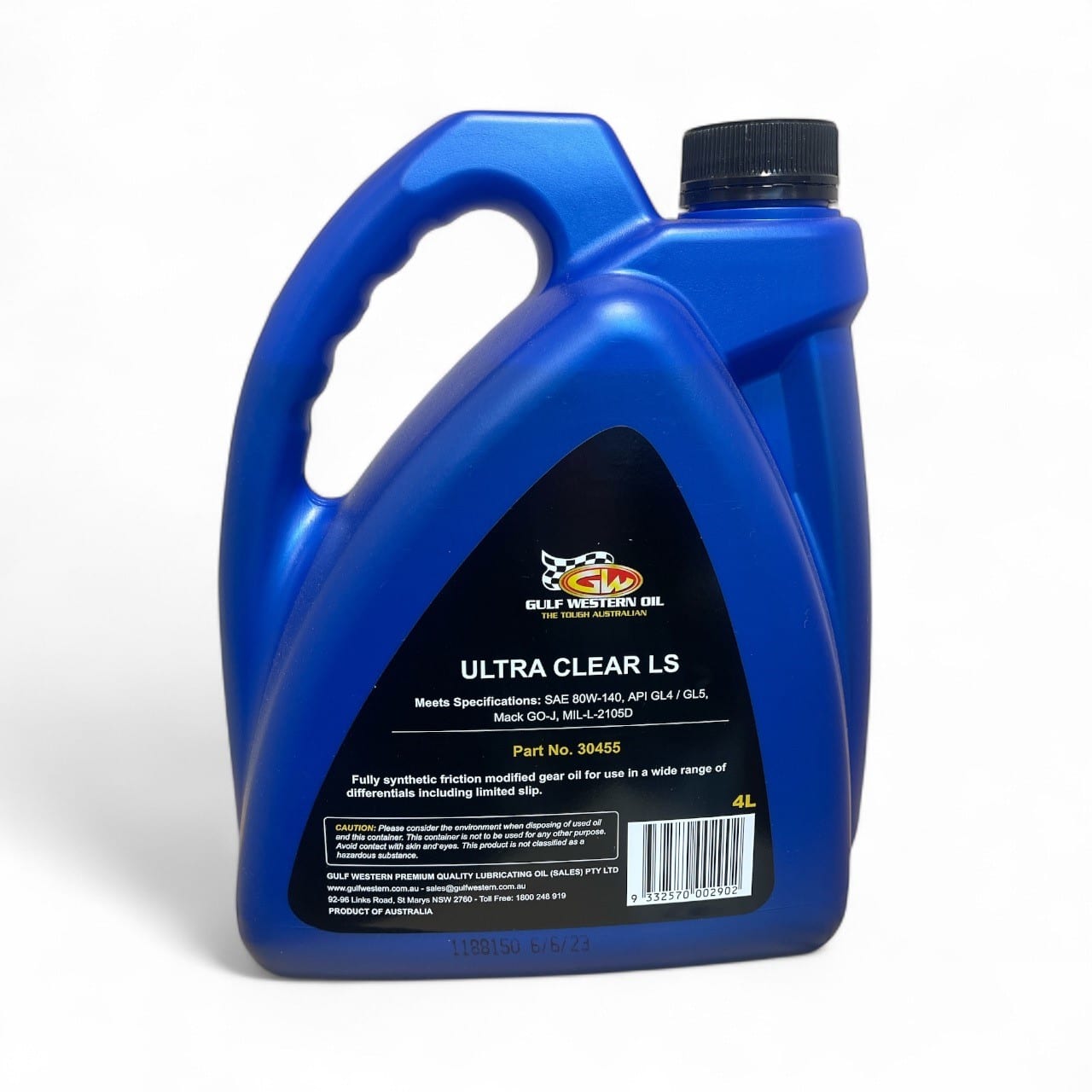 Gulf Western Ultra Clear Gear Oil LS 80W140 4L
